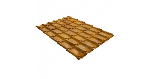 Металлочерепица Grand Line Classic 0,45 мм Print Twincolor РФ Golden Wood