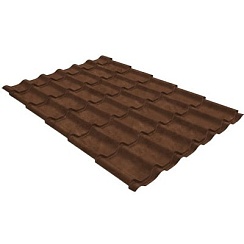Металлочерепица Grand Line Classic Safari 0,5 мм Brown