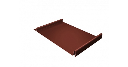 Кликфальц Grand Line 0,5 Velur20 с пленкой на замках RAL 8004 терракота