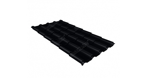 Металлочерепица Grand Line Kamea 0,45 мм Drap RAL 9005 черный