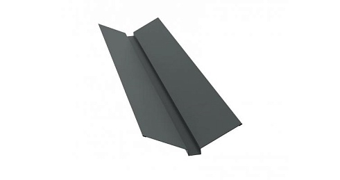 Планка ендовы верхней 115х30х115 0,5 Satin с пленкой RAL 7005 мышино-серый