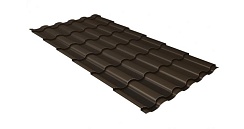 Металлочерепица Grand Line Kredo 0,5 мм Satin RR 32 темно-коричневый