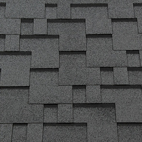 Гибкая черепица RoofShield Premium Modern серая с оттенением