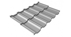 Металлочерепица модульная Grand Line Kvinta Uno c 3D резом 0,5 Satin RAL 7004 сигнальный серый