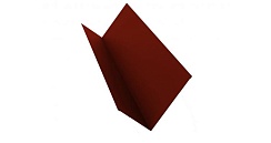 Планка примыкания 90х140 0,5 Satin с пленкой RAL 3009 оксидно-красный