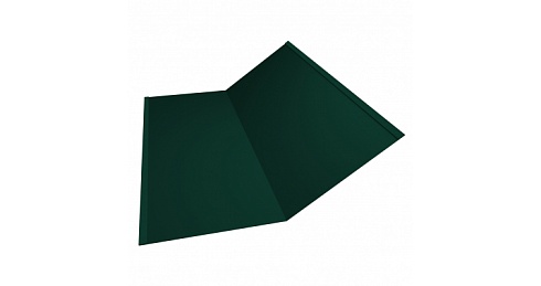 Планка ендовы нижней 300х300 0,5 Satin с пленкой RAL 6005 зеленый мох