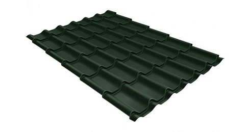 Металлочерепица Grand Line Classic 0,5 мм Satin RR 11 темно-зеленый