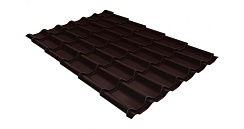 Металлочерепица Grand Line Classic 0,45 мм PE-Double RAL 8017 шоколад