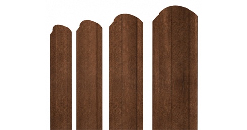 Штакетник круглый фигурный Grand Line Print Twincolor 0,45 Antique Wood
