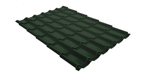 Металлочерепица Grand Line Classic 0,45 мм Drap RAL 6020 хромовая зелень