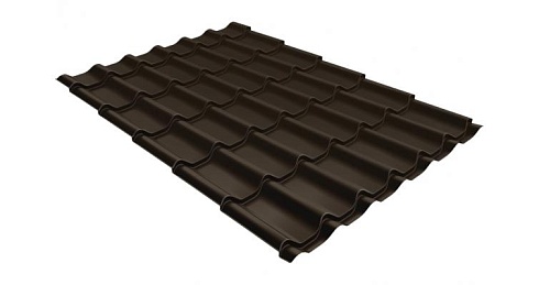 Металлочерепица Grand Line Classic 0,5 мм Quarzit PRO Matt RR 32 темно-коричневый