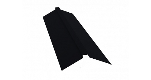 Планка конька плоского 115х30х115 мм Grand Line GreenCoat Pural Mat 0,5 мм RAL 9005 черный