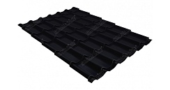 Металлочерепица Grand Line Classic 0,5 мм Satin Matt RAL 9005 черный