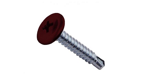 Саморезы ПШС 4,2х16 RAL 3005 (1000 шт)