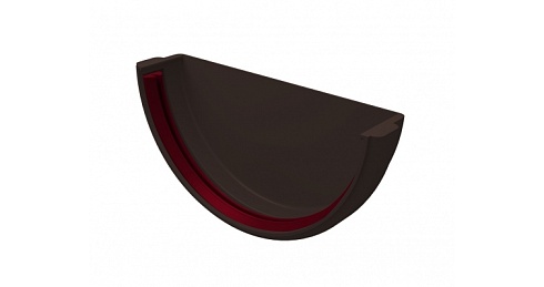 Заглушка желоба универсальная ПВХ Grand Line коричневая RR 32