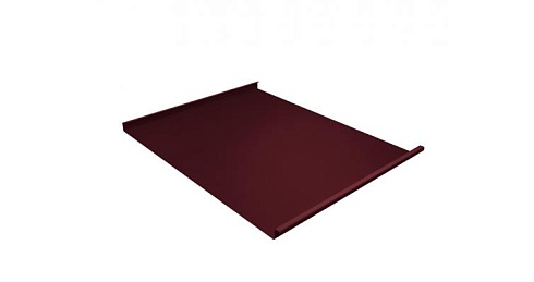 Фальц двойной стоячий Grand Line 0,5 Velur20 с пленкой на замках RAL 3005 красное вино