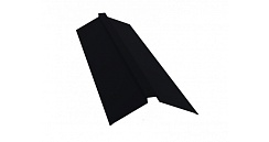 Планка конька плоского 115х30х115 мм Grand Line Drap 0,45 мм RAL 9005 черный