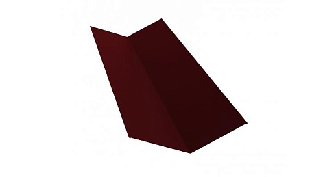Планка ендовы верхней 145х145 0,5 Quarzit lite с пленкой RAL 3005 красное вино