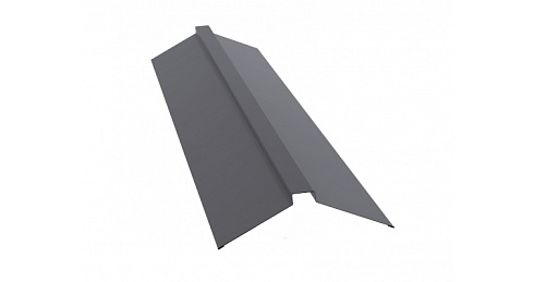 Планка конька плоского 115х30х115 мм Grand Line Satin 0,5 мм RAL 7004 сигнально-серый