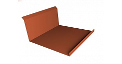 Планка примыкания нижняя 20х122х260х15 0,45 PE с пленкой RAL 8004 терракота