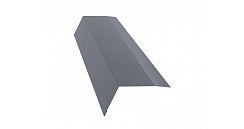 Планка карнизная 100х65 0,45 PE с пленкой RAL 9006 бело-алюминиевый