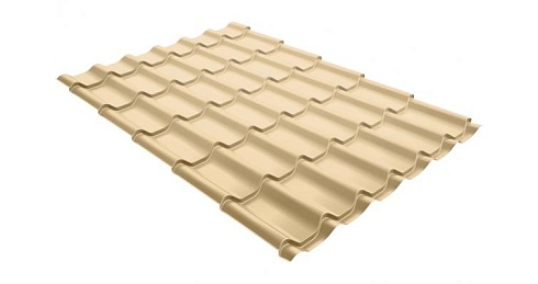 Металлочерепица Grand Line Classic 0,45 мм PE RAL 1014 слоновая кость