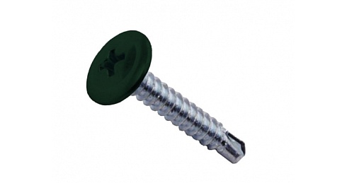 Саморезы ПШС 4,2х16 RAL 6005 (1000 шт)
