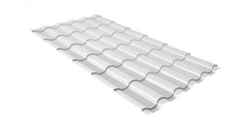 Металлочерепица Grand Line Kvinta Plus 0,45 мм PE RAL 9003 сигнальный белый