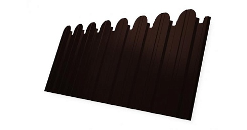 Профнастил фигурный С10 Grand Line Quarzit 0,5 мм RAL 8017 шоколад