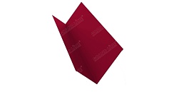 Планка примыкания 150х250 0,5 Satin с пленкой RAL 3003 рубиново-красный