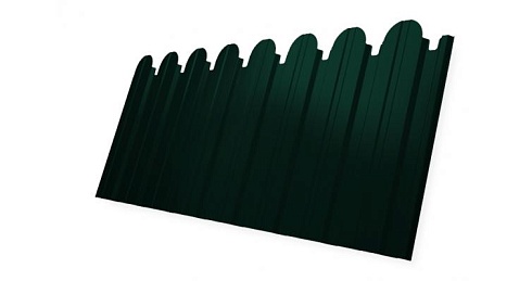 Профнастил фигурный С10 Grand Line Velur 0,5 мм RAL 6005 зеленый мох