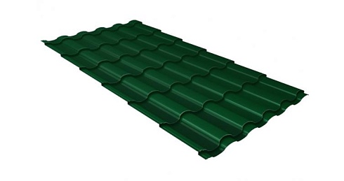 Металлочерепица Grand Line Kredo 0,5 мм Satin RAL 6005 зеленый мох