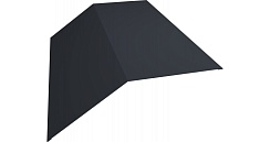 Планка конька плоского 190х190 0,5 Quarzit с пленкой RAL 7024 мокрый асфальт