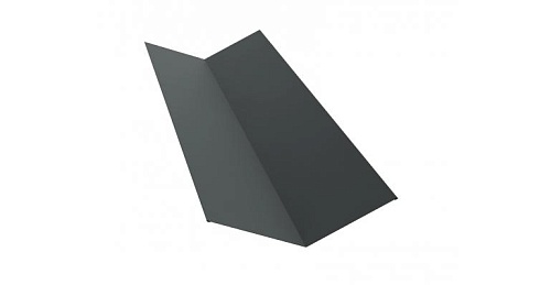 Планка ендовы верхней 145х145 0,5 Satin с пленкой RAL 7005 мышино-серый