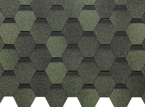 Гибкая черепица Docke Eurasia Шестигранник Зеленый