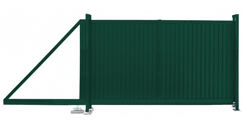 Ворота откатные Grand Line Премиум 2,0х3,5 RAL 6005