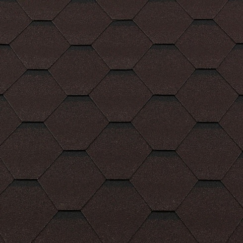 Гибкая черепица RoofShield Premium Standart коричневая с оттенением