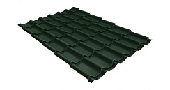 Металлочерепица Grand Line Classic 0,5 мм Satin RR 11 темно-зеленый