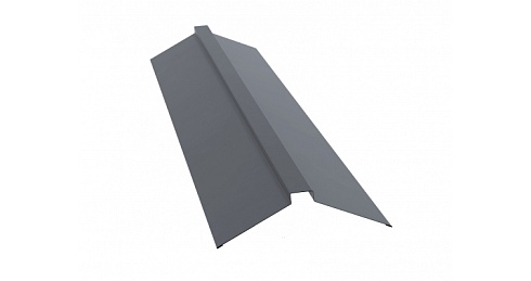 Планка конька плоского 115х30х115 мм Grand Line PE 0,45 мм RAL 9006