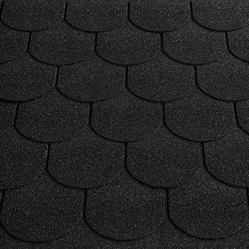 Гибкая черепица RoofShield Family Eco Light Gothic графитно-черная