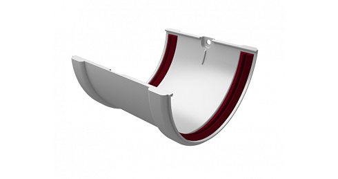 Соединитель желобов ПВХ Grand Line белый RAL 9003