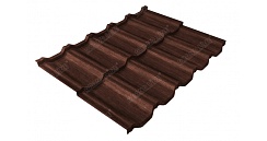 Металлочерепица модульная Grand Line Kvinta Uno c 3D резом 0,45 Print Twincolor Cherry Wood Eco