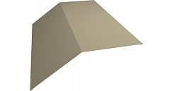Планка конька плоского 190х190 0,5 Satin с пленкой RAL 1015 светлая слоновая кость