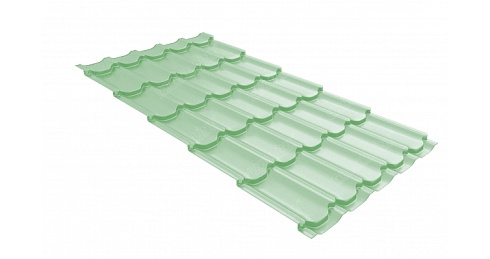 Металлочерепица Grand Line Kvinta Plus 0,45 мм PE RAL 6019 бело-зеленый