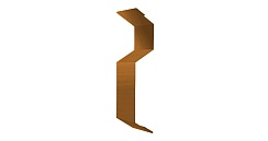 Планка примыкания внакладку 25х17х35х17 0,5 Quarzit с пленкой Cuprum Steel