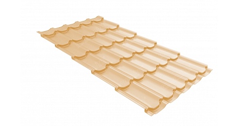 Металлочерепица Grand Line Kvinta Plus 0,45 мм PE RAL 1014 слоновая кость