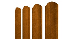 Штакетник круглый фигурный Grand Line Print-Double 0,45 Golden Wood