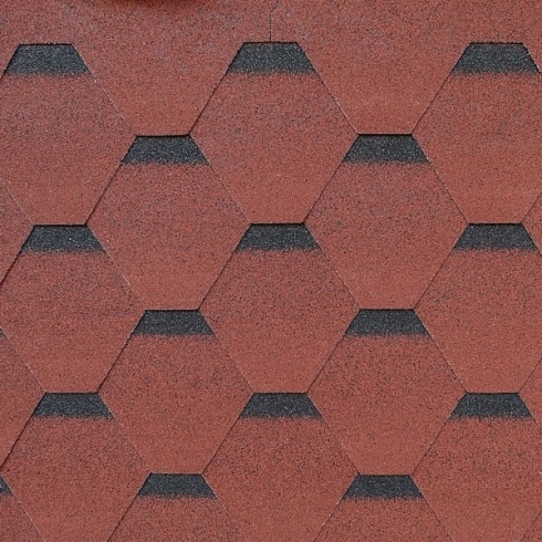 Гибкая черепица RoofShield Family Light Standart красная с оттенением