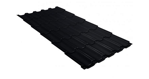 Металлочерепица Grand Line Kvinta Plus 0,45 мм Drap RAL 9005 черный