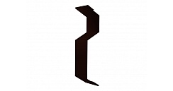 Планка примыкания внакладку 25х17х35х17 0,5 Quarzit lite с пленкой RR 32 темно-коричневый